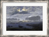 Framed Northern Sea by Moonlight