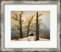 Framed Megalithic Cairn in the Snow, c. 1820