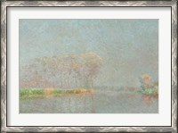 Framed Fog on the River Lys Canvas