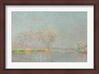 Framed Fog on the River Lys Canvas