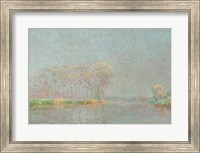 Framed Fog on the River Lys Canvas