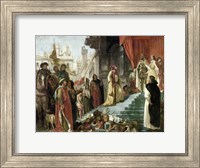 Framed Return of Columbus, Audience before King Ferdinand and Isabella of Spain, 1839