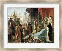 Framed Return of Columbus, Audience before King Ferdinand and Isabella of Spain, 1839