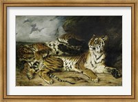 Framed Young Tiger Playing with its Mother, 1830