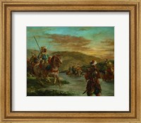 Framed Fording a River in Morocco, 1858