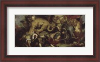 Framed Lion Hunt, 1855