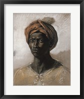 Framed Bust of a Black Man Wearing a Turban, 1826