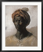 Framed Bust of a Black Man Wearing a Turban, 1826