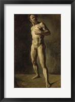 Framed Study of a Male Nude
