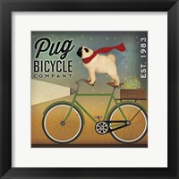 Framed Pug on a Bike