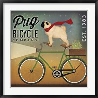 Framed Pug on a Bike