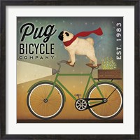 Framed Pug on a Bike