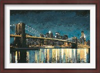 Framed Bright City Lights Blue I