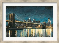 Framed Bright City Lights Blue I