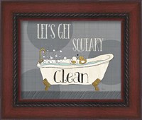 Framed 'Squeaky Clean I' border=