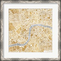 Framed Gilded London Map