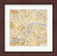 Framed Gilded London Map