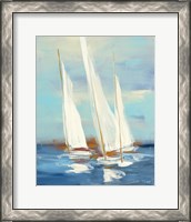 Framed 'Summer Regatta III' border=