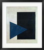 Framed Black Square, Blue Triangle, 1915