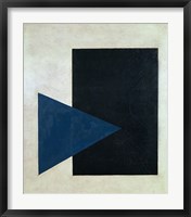 Framed Black Square, Blue Triangle, 1915