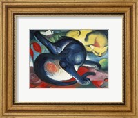Framed Two Cats, Blue and Yellow, 1912