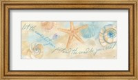 Framed Watercolor Shell Sentiment Panel I