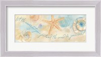 Framed Watercolor Shell Sentiment Panel I