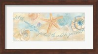 Framed Watercolor Shell Sentiment Panel I