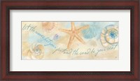 Framed Watercolor Shell Sentiment Panel I