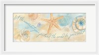 Framed Watercolor Shell Sentiment Panel I