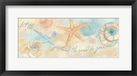 Watercolor Shell Sentiment Panel I Framed Print