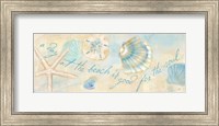 Framed Watercolor Shell Sentiment Panel II