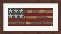 Framed Patriotic Printer Block Panel I