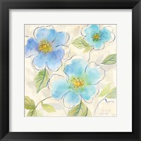 Blue Poppy Garden I Framed Print
