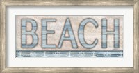 Framed Driftwood Beach Sign I
