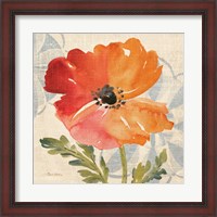Framed Watercolor Poppies V