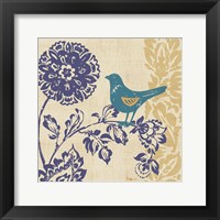Blue Indigo Bird II Framed Print