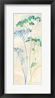 Framed Indigo Wildflowers Panel II