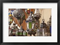 Framed Decorative Lanterns in Fes Medina, Morocco