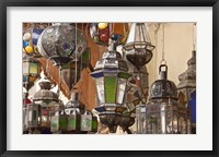 Framed Decorative Lanterns in Fes Medina, Morocco