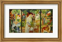 Framed Large Zoological Garden (Triptych)
