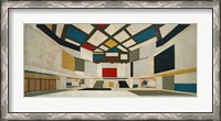 Framed Colored Design For The Central Hall Of A University, 1923