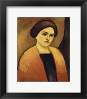 Framed Head Of A Woman In Orange And Brown (Portrait Of The Artist'S Wife),  c.  1911