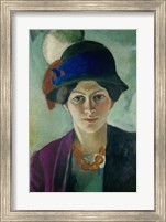 Framed Elisabeth Macke With Hat, 1909