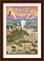 Framed Yellowstone Park Scene
