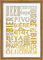 Framed Beer In Different Languages