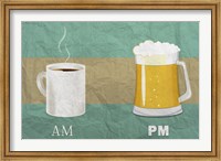Framed AM Coffee PM Beer