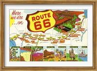 Framed Route 66 Here We Are
