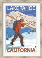 Framed Lake Tahoe California Ski
