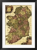 Framed Old Map of Ireland